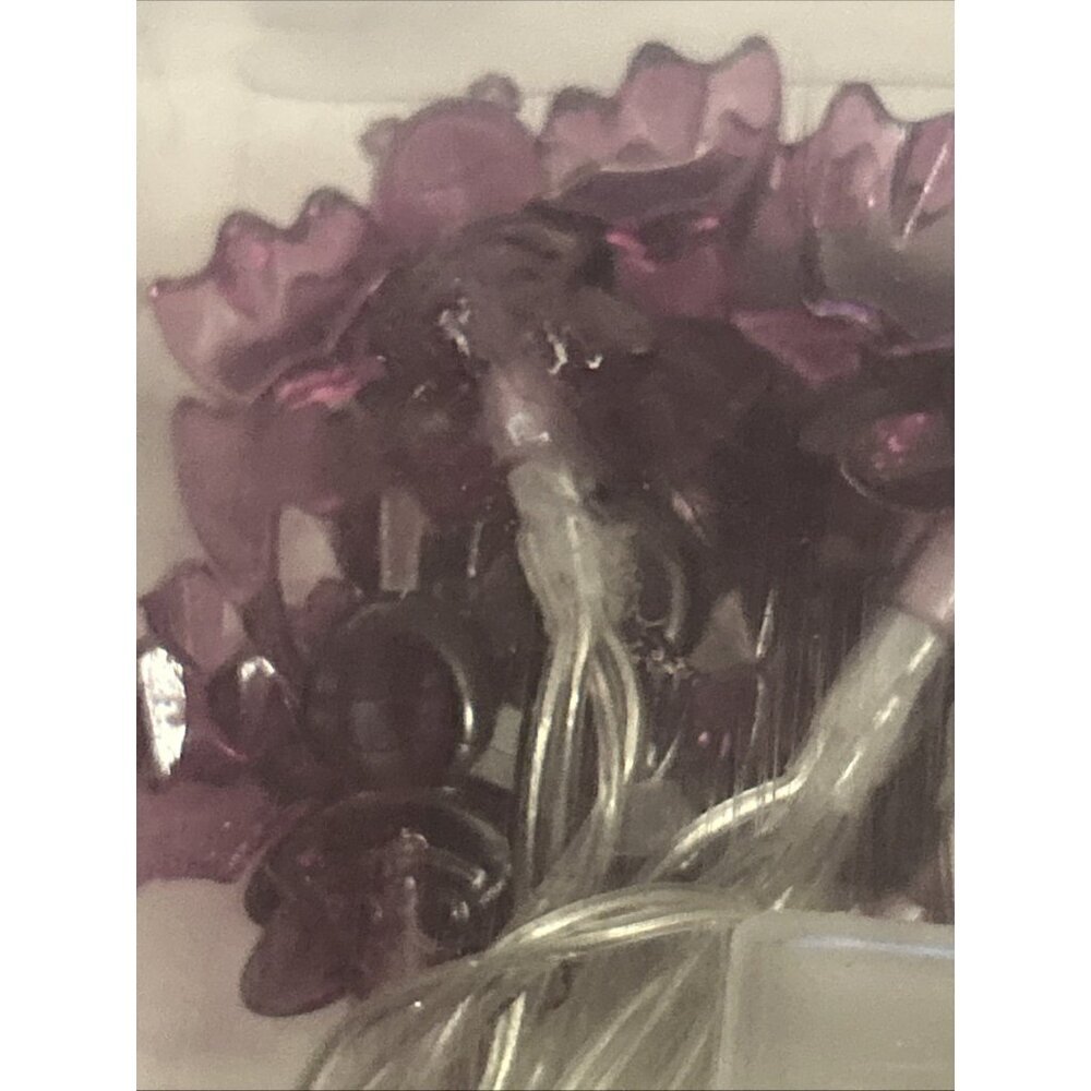 Halloween 10 Led Purple Bat String Lights Black Wire 6 Feet Battery Operated New - Picture 13 of 16